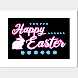 Happy Easter with bunny logo Posters and Art